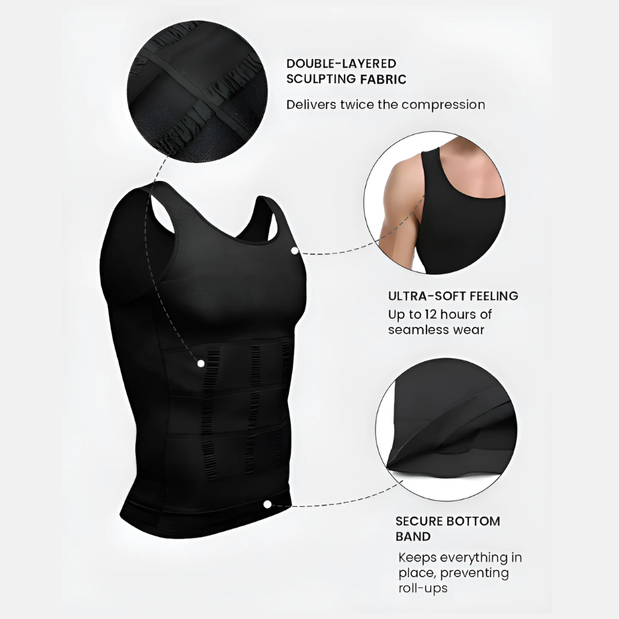 DudeWear™ Compression Tank - Hide Your Stubborn Belly In Seconds